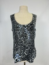 Y2K Severi Darling Milan Leopard Rhinestone Tank Top picture