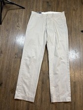 VTG Polo Ralph Lauren Preston Pants Men’s 30x32 Khaki Chino Cotton Straight 90's picture