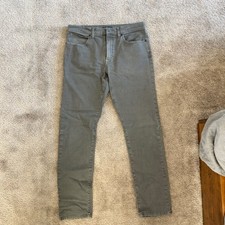 Proof Rover Pant Slim Men's 31x32 Gray Stretch Canvas 5 Pocket Huckberry picture