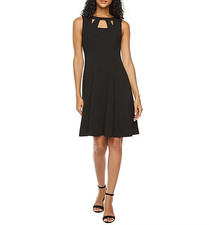 Alyx Womens Sleeveless Fit + Flare Dress - Black Sz 12 925141 picture