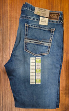 Ariat M-Series Men’s Stretch Straight Fit Blue Medium Wash Denim Jeans NWT picture