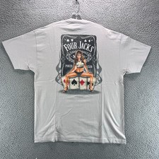 Vintage Poker Shirt Mens XL Y2K 2005 Streetwear Cotton HipHop Retro Hippie Tee picture