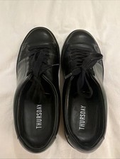 Thursday Boot Company Mens Size 8.5 Black Vachetta Premier Low Top Leather Shoes picture