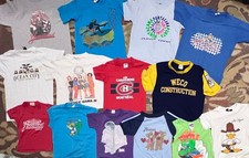 VINTAGE T SHIRT LOT MIXED YOUTH SIZES 1970s - 1999 OF 14 ELVIS SPICE GIRLS CUTE picture