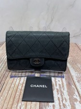 Chanel Classic Quilted Caviar Authentic Medium Flap Wallet Silver HW Hardware picture
