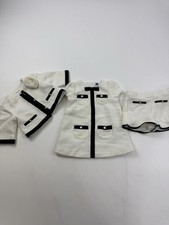 Janie And Jack Dress Set Girls 12-18 Months White Boucle Jacket Shorts Outfit picture
