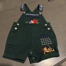 RARE Disney Tarzan Just Hanging Out Vintage Overalls Toddlers 18m Embroidered picture