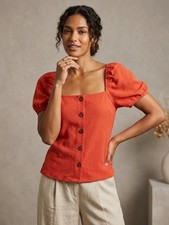 Madewell NWT Orange Blouse Size Large picture