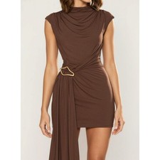 $178 NWT NBD Nicolette Mini Dress, Chocolate Brown, Small picture