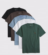 HOT TREND Abercrombie & Fitch 5-Pack Slim Polished Icon Tees - NEW WITH BOX picture