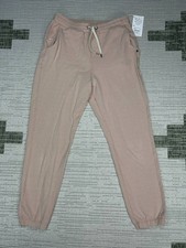 Vuori Laguna Lounge Jogger Pants Womens Small Pink Cotton Stretch Drawstring New picture