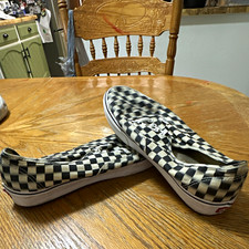 VANS Authentic Unisex Black/White Check Low Top Canvas Lace-Up Sneakers picture