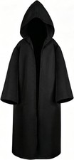 Kids Wizard Tunic Hooded Robe Boys Monk Priest Cloak Halloween Cosplay picture