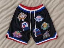 Just Don NBA All-Star Multi-Patch Authentic Shorts Black New With Tags picture
