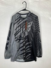 Fly Racing Kinetic Shock Jersey Mens Large Gray Black Long Sleeve MX Motocross picture