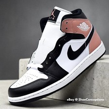 Nike Air Jordan 1 Mid White Black Rust Pink DQ8426-100 Men's Sizes NEW picture