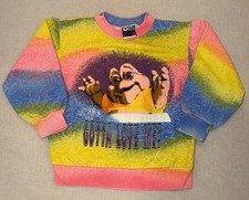 Vintage RARE Disney Dinosaurs Baby Sinclair Colorful Tye Dye Crewneck - 3T/4T picture