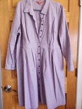ModCloth Shirt Dress, Purple w/white dots, sz. 3X picture