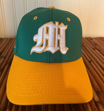 Embroidered Green Yellow Baseball Cap Hat Fitted Pukka Headwear S/M A-Flex picture