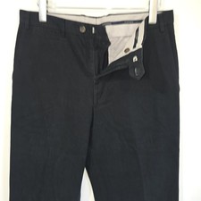 EUC 100% Cotton Made in Italy Black Canali Trousers sz.32 picture