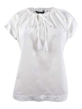 Lauren by Ralph Lauren Women's Petite Off-The-Shoulder Cotton Top (PL, White) picture