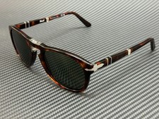 PERSOL PO0714 24 31 Havana Green Square Men's Sunglasses 52 mm picture