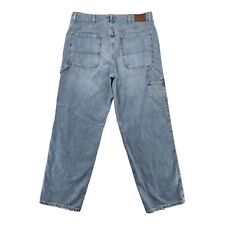 Tommy Hilfiger Men Jeans 38x34 Blue Loose Fit Medium Wash Carpenter Jean picture