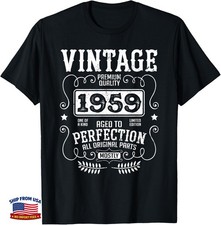 Vintage 1959 Birthday Birth Year Retro Funny Unisex T-Shirt picture