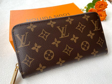 Louis Vuitton Monogram Zippy Wallet Zip Around Long Purse Brown USA picture
