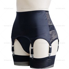 Luxallacki Classic Satin Lace Garter Belt 6 Straps Sexy Waist Girdle (3 Colors) picture