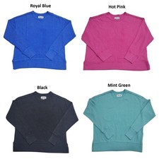 Seven7 Women's Long Sleeve Stretch Relaxed Fit Waffle Crewneck Top picture