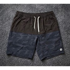 Vuori Kore Shorts Mens Charcoal Grey Camo Colorblock Lined Athletic Gym 7
