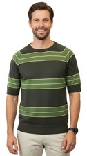 Kurt Sweater Cobain Green Striped Shirt Costume Smells Like Teen Spirit T-shirt picture