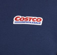 NWT Costco  Mens  Sweatshirt Navy Blue Crewneck Fleece Logo Size S M L or XL picture