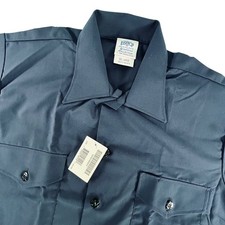 DSCP Guardian Collection Mens Utility Shirt Navy Blue Short Sleeve Large NWT picture