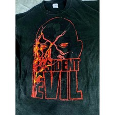 Vintage Resident Evil Capcom T-Shirt 1998 Zombie Horror Video Game Black Large picture
