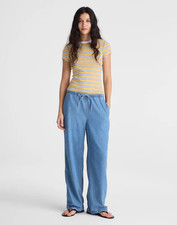 NWT Madewell Size Small Pull-On Jeans in Airy Denim Lido Wash Cotton picture