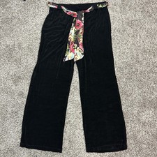 Vikki Vi Classic Black Liquid Knit Pants Pull On Travel Women Sz 1X Relaxed NWT picture