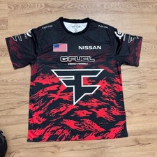 New Faze Clan Jersey Tshirt Red Black Tiger Camo Sz Small Pro Team Gaming Banks picture