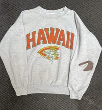 VTG 70s 80s Hawaii Rainbow Warriors Manoa college Soft Sweatshirt Size XL RARE picture
