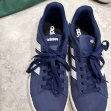 Adidas Men’s US 8.5 Used Excellent Condition Navy Blue/White No Box HLA Q4S001 picture