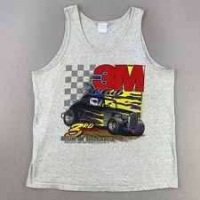 Vintage 3M Hot Rod Tank Top Shirt Mens Large Y2K Faded Boone Speedway Racing picture