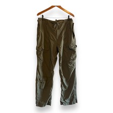 GAP Men's Nylon Paratrooper Cargo Pants Olive Green Tactical Utility Trousers L picture