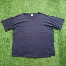VTG 90s Russell Athletic Blank Tee Navy Blue Men’s XXL Single Stitch Made In USA picture