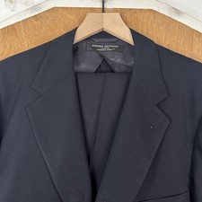 VTG Brooks Brothers Suit Mens 42R Navy Blue 2 Button Sack 1960s Solid Ivy League picture
