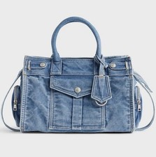 GAP Denim Five Pocket Satchel Handbag, Medium wash picture