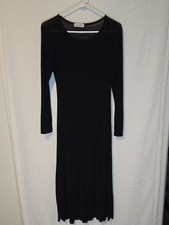 Vintage Stretchy, Flowy Long Black Dress For A Chic Witchy Goth Look picture