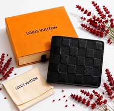 Louis Vuitton Damier Graphite Multiple Wallet Black Leather Bifold Men picture