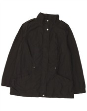 Zara Womens Military Jacket UK 16 Large Black TK21 picture