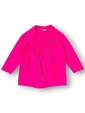 Talbots Women’s Bright Pink Open Cardigan Size L picture